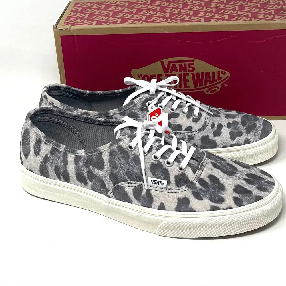 Vans Authentic Leopard Casual Low Top Shoes Women's Size Suede VN0A5HZS9FS Desc